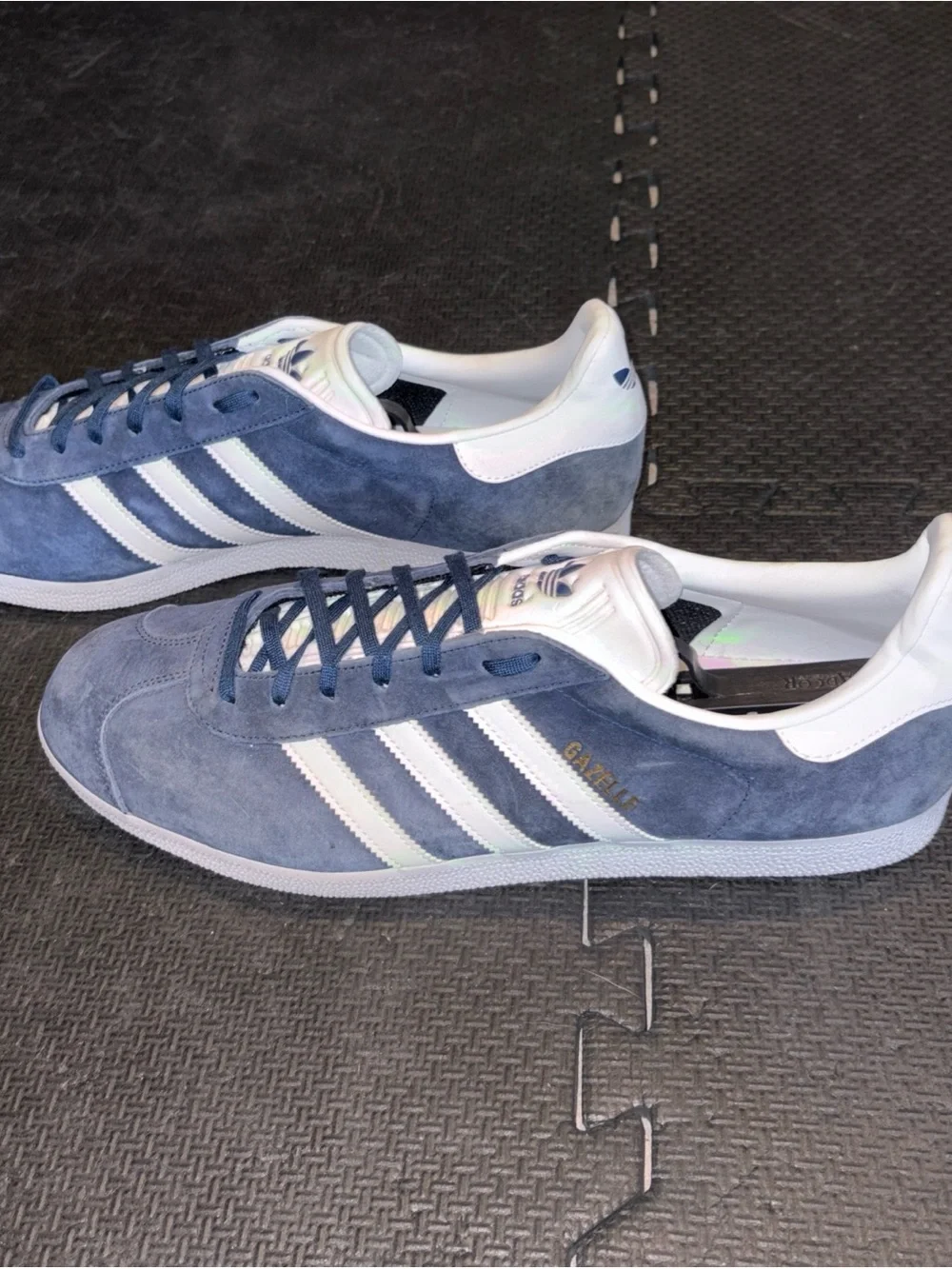 adidas Suede Sneakers in Blue with White Stripes